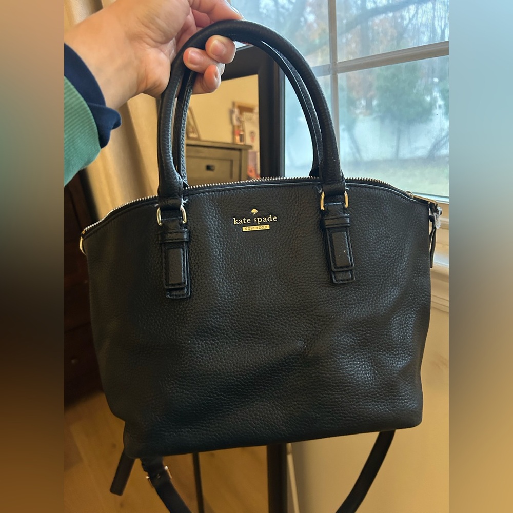 Kate Spade Black Pebbled Leather Satchel